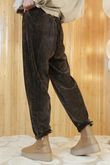 Stretch Velour Tapered Pant Chocolate /7=